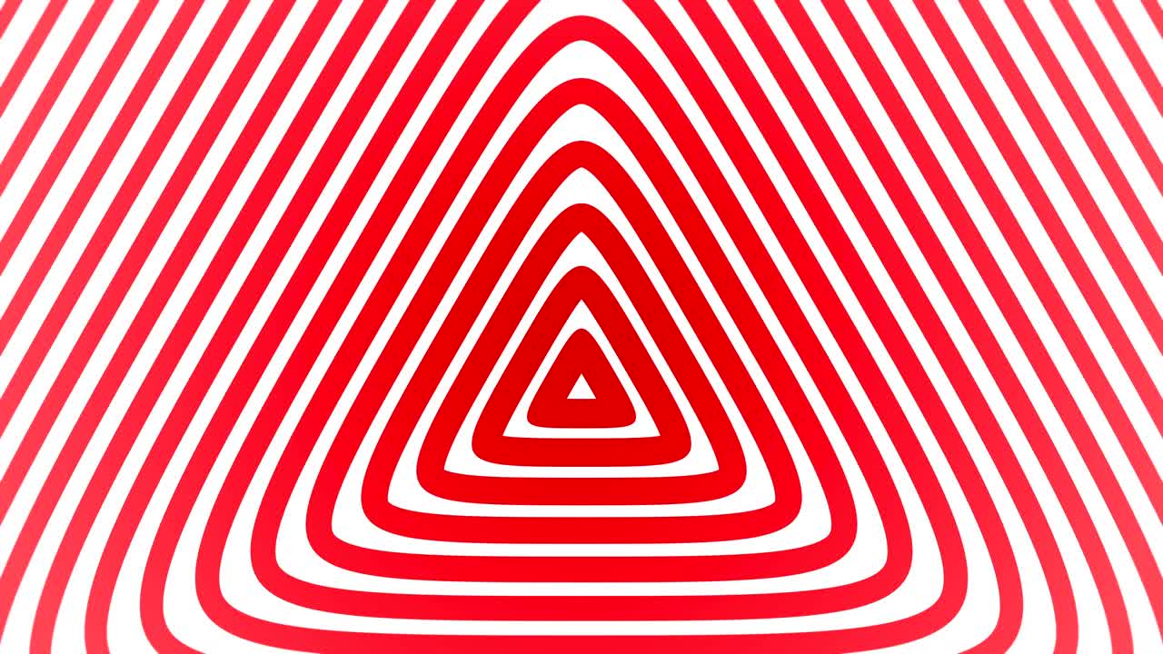 삼각형 기하학적 방사선 최면 배경 끝없는 루프