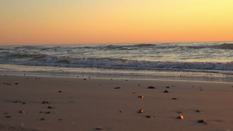 slider shot of sunset over the northern sea