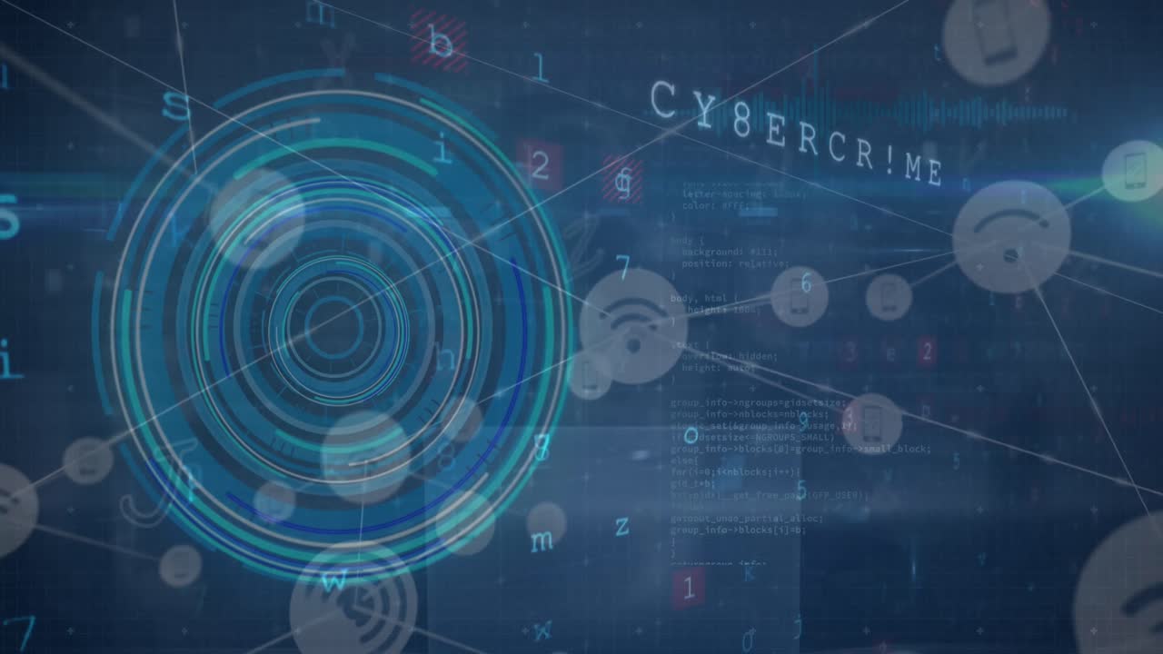 Animation of network of connections over scope scanning and data processing