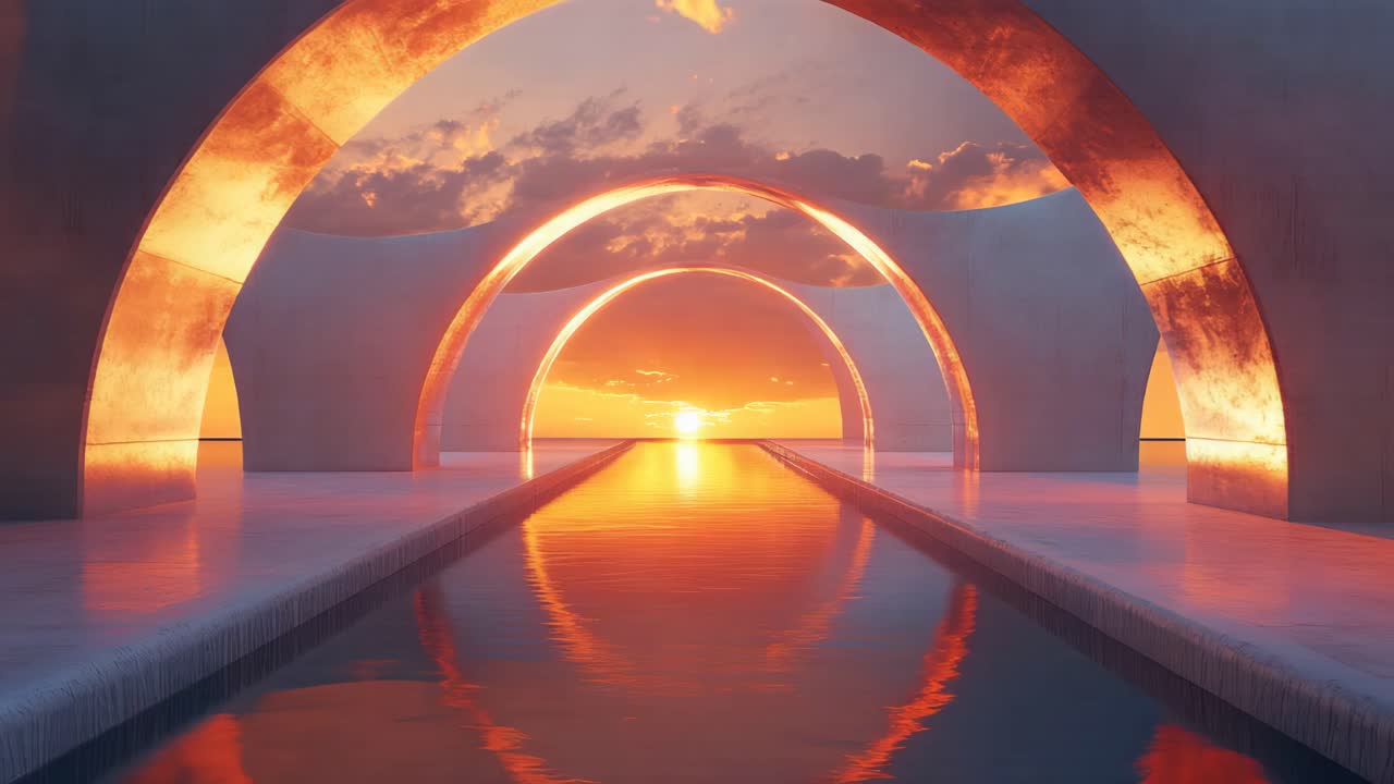 Sunset Archway over Water