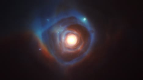 túnel cósmico de luz a través de las nebulosas.