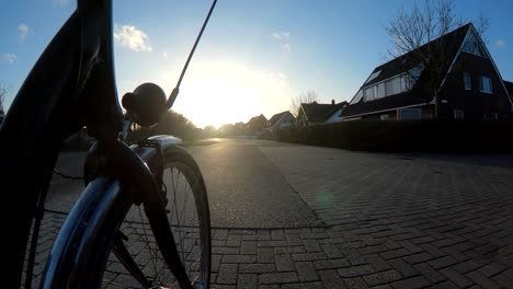 Close-up-of-a-bycicle-wheel