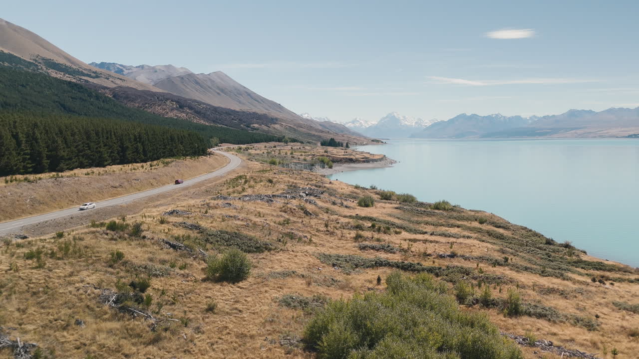 Scenic Road Trip Along a New Zealand Lake