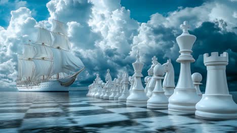 chess ship at sea