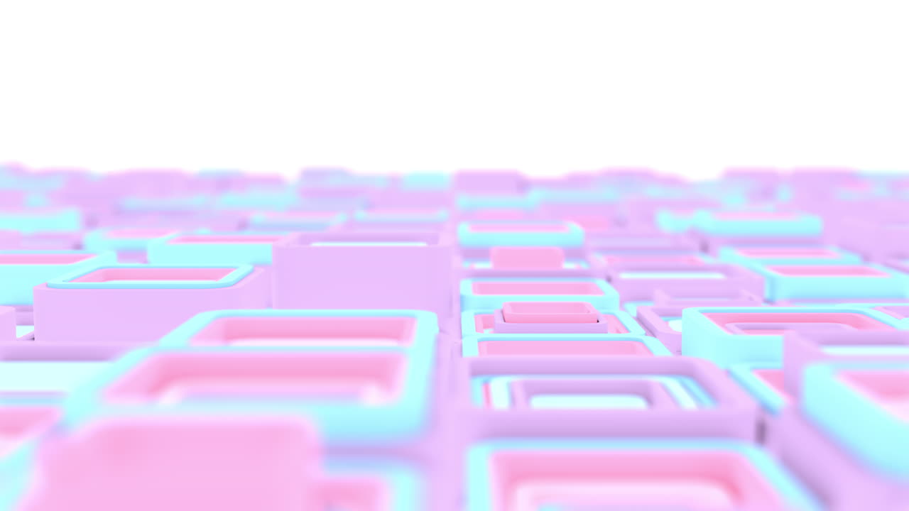 Abstract Pastel Geometric Cubes Background