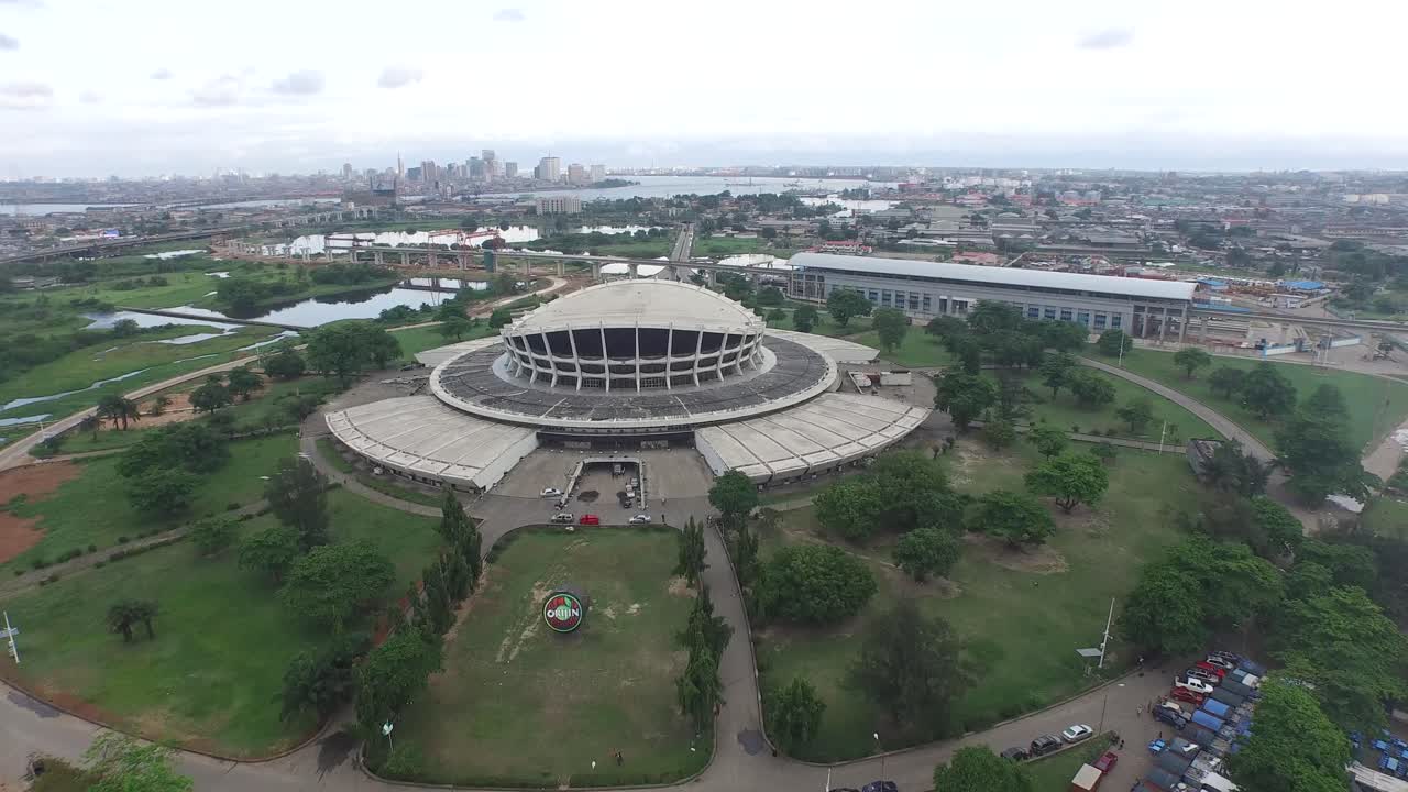 Aerial View of the National Theatre in Lagos, Nigeria