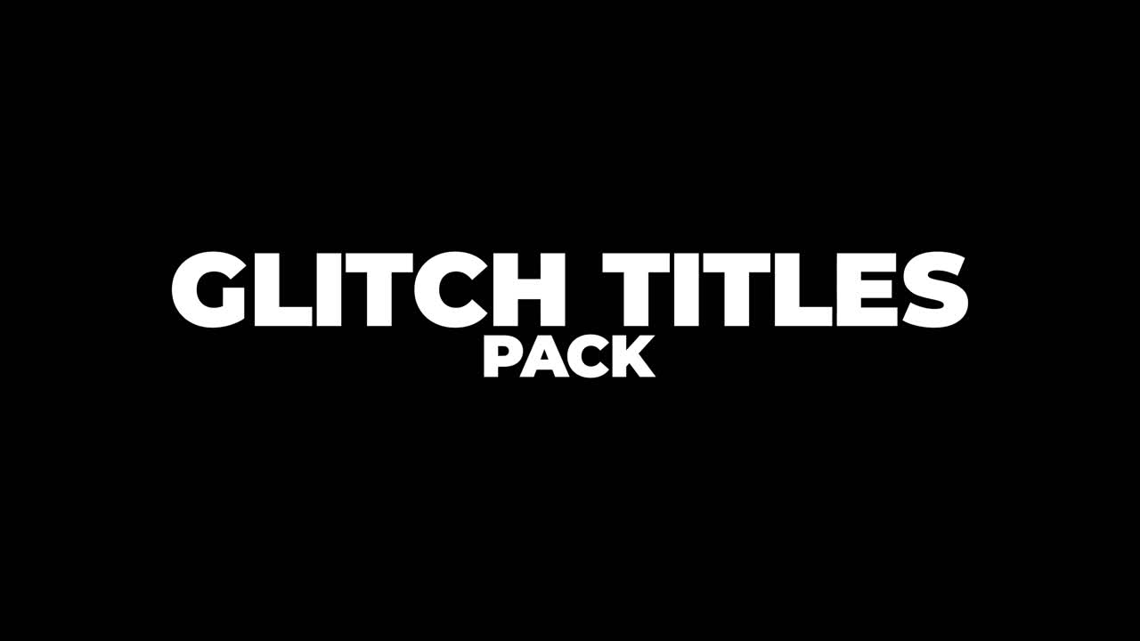 Minimalistiske titler med Glitch-effekt