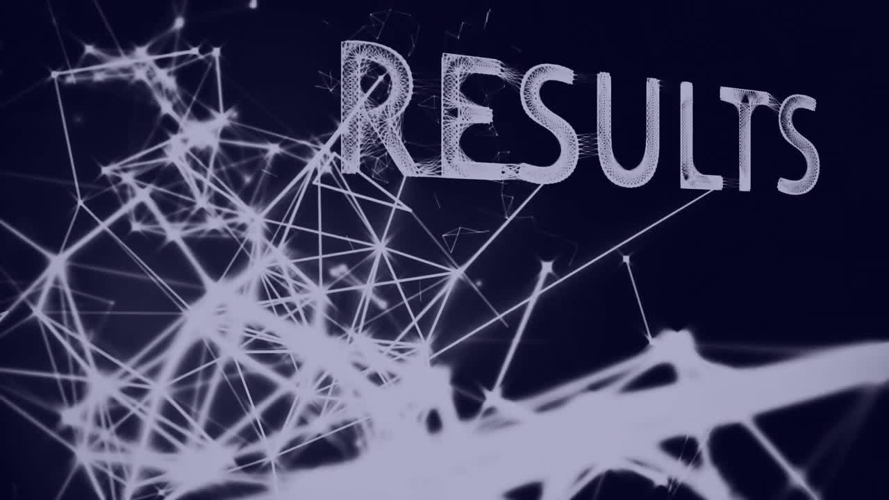 Animation of network of connections over business texts