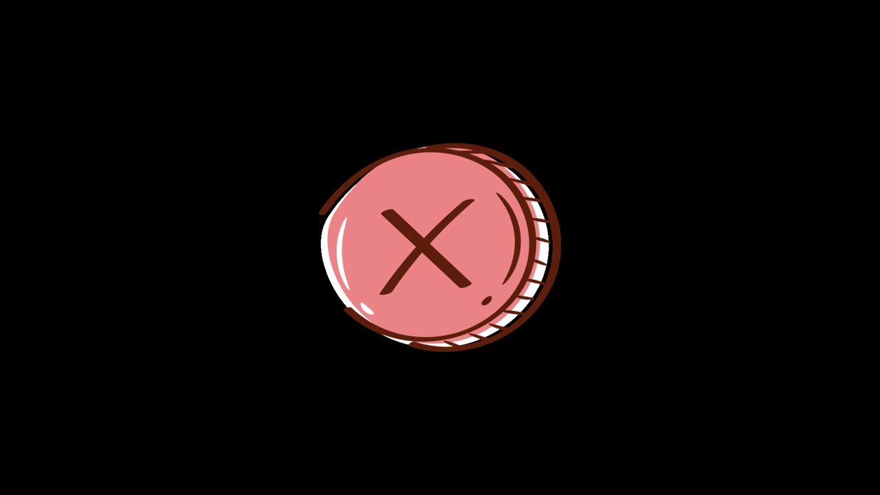 Red Coin with an X