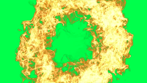 fire ring on green screen