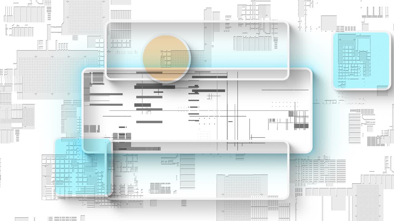 Geometric abstract technical shapes in animation seamless loop motion video 4K UHD