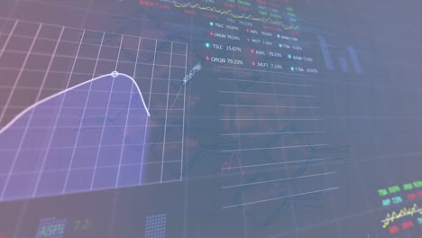 Animation-of-data-processing-over-grid-and-shapes