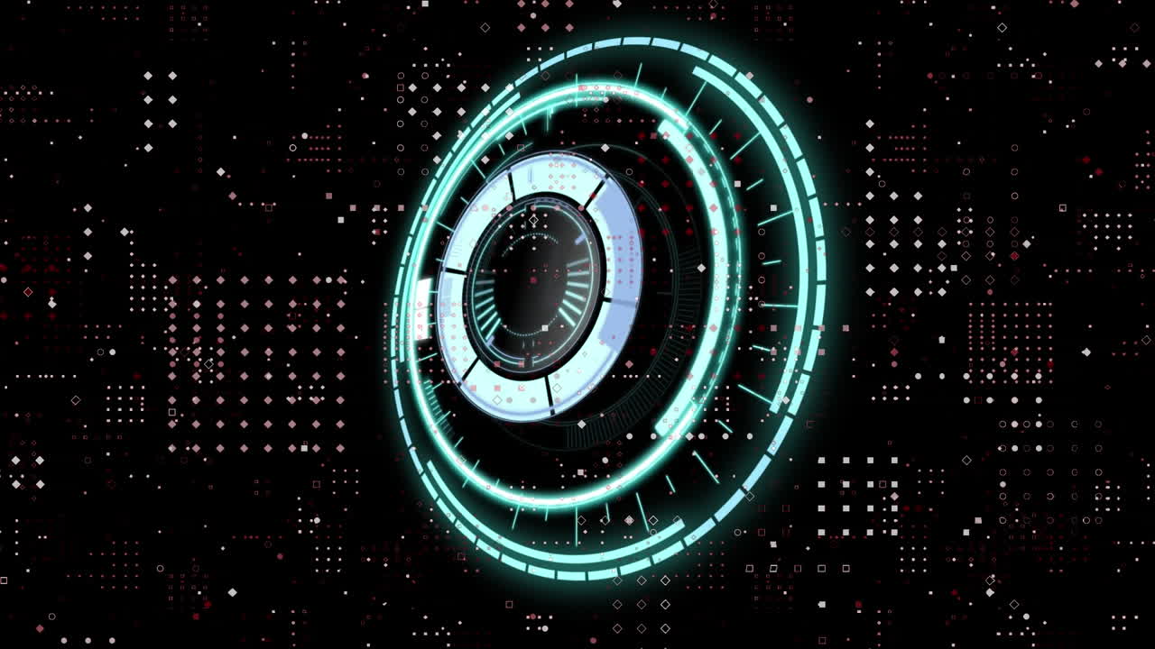 animación de la exploración del alcance sobre filas de puntos