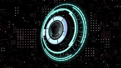 animación de la exploración del alcance sobre filas de puntos