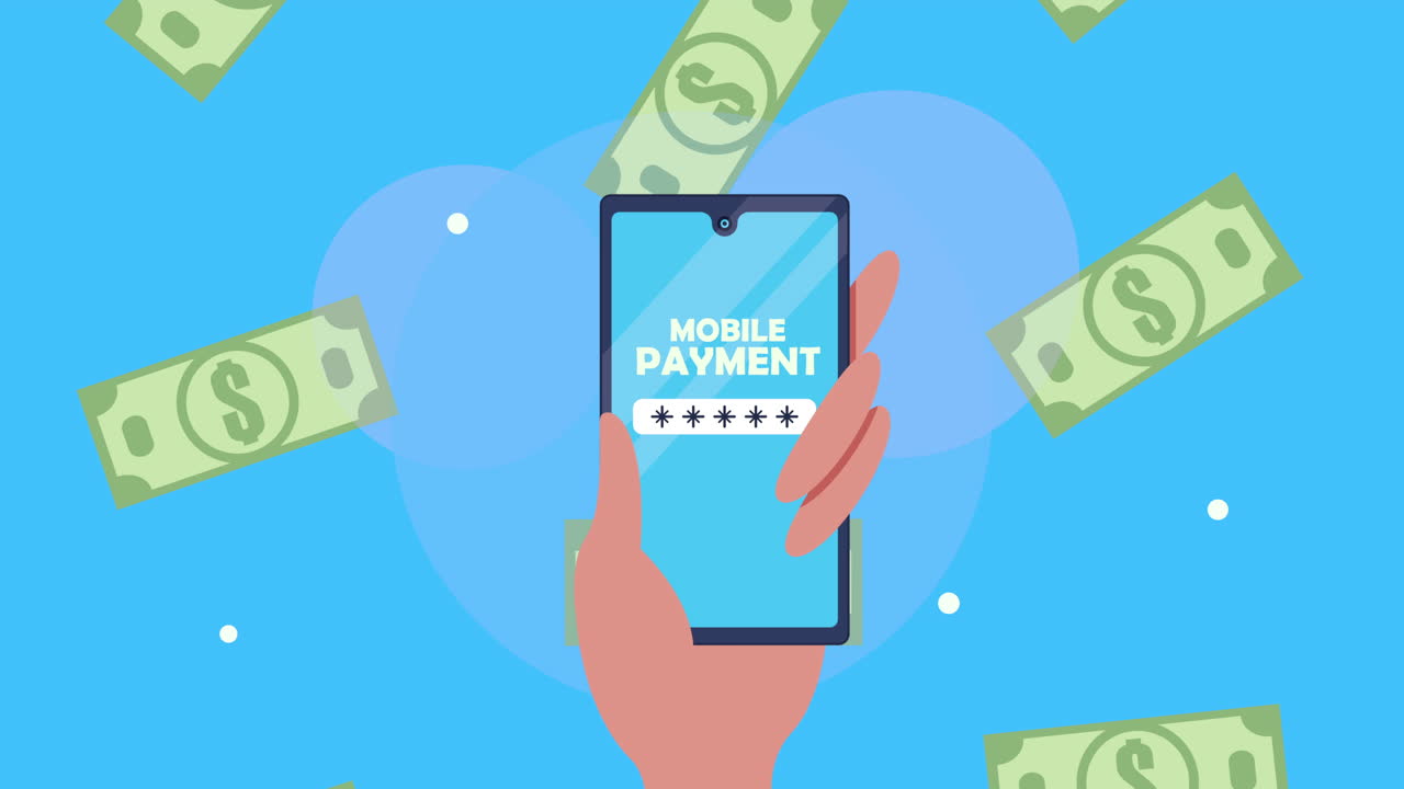 mobile payment with smartphone and bills