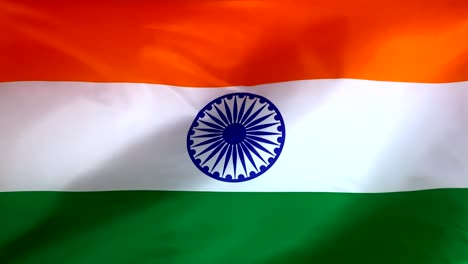 la bandera de la india ondeando en el viento.