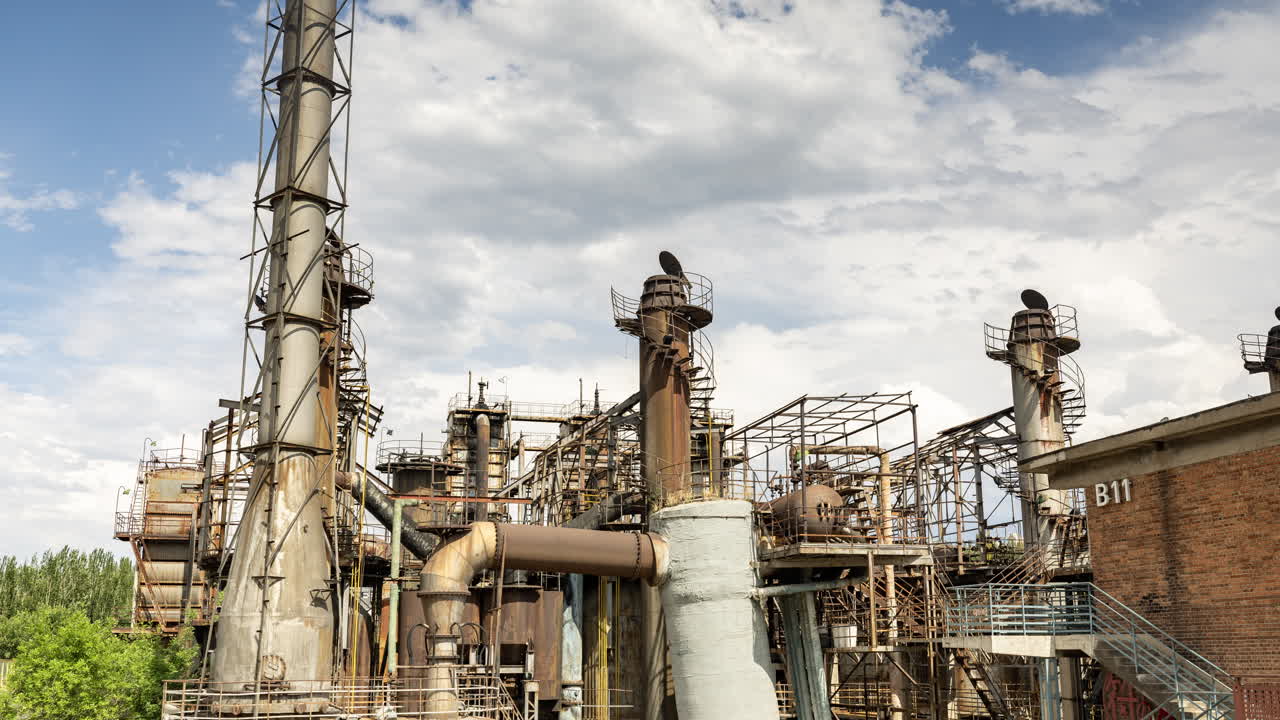 Timelapse of the Beijing city skyline from a high vantage point in vertical
