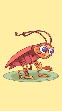 An-animation-of-a-Hand-drawn-roach-cartoon-illustration