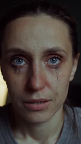 woman crying portrait