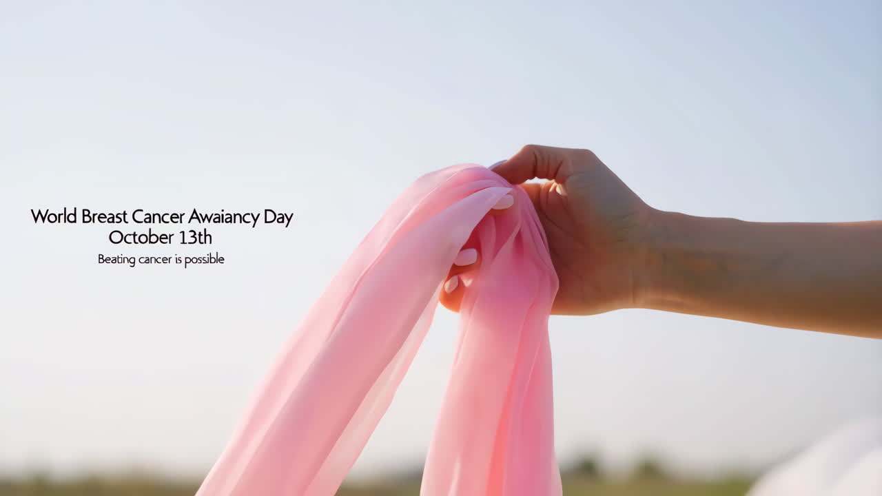 World Breast Cancer Awareness Day with Pink Ribbon