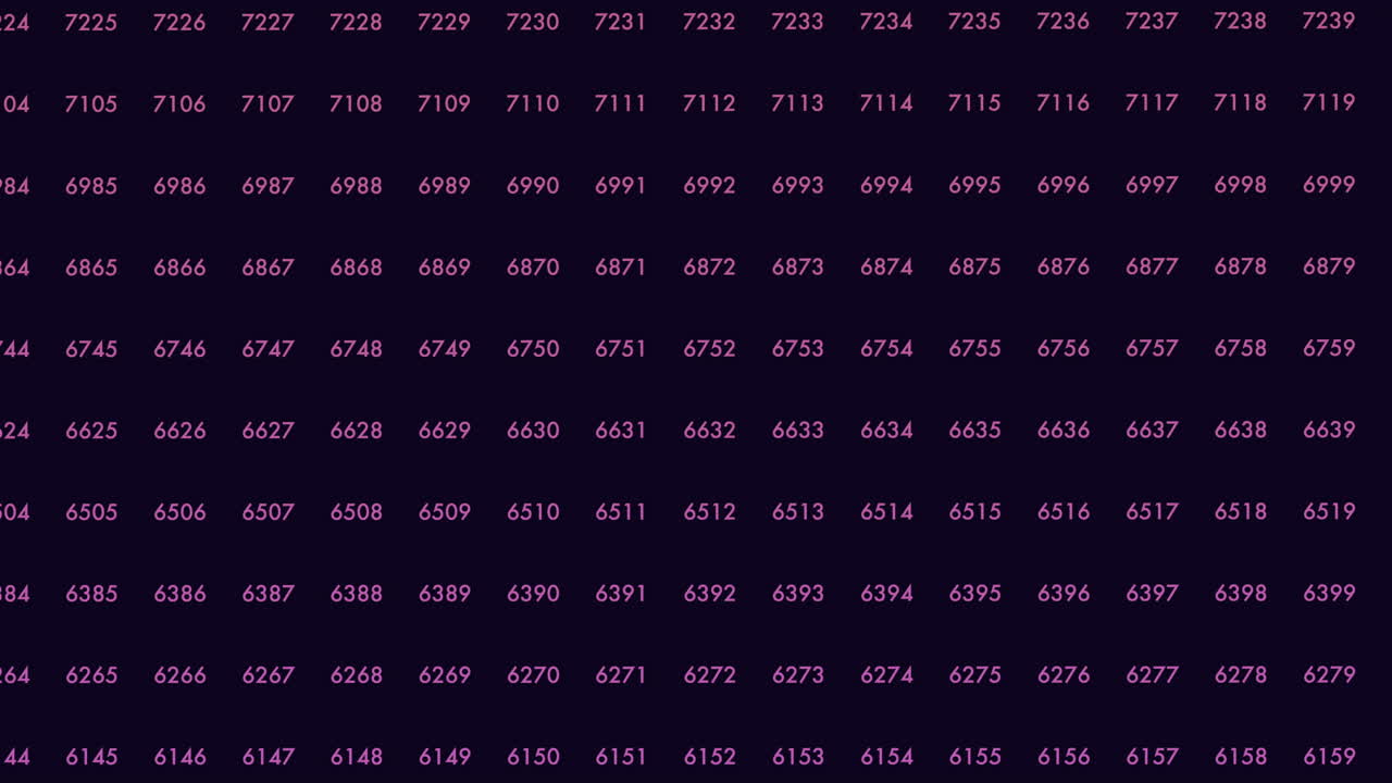 Digital binary code with random neon led numbers on computer screen