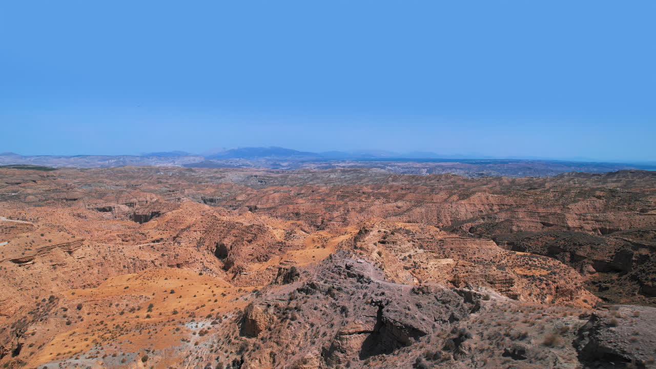 Panoramic view of the Gorafe desert, Granada, Spain