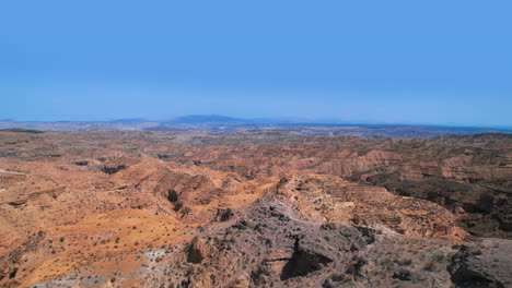 panoramic view of the gorafe desert, granada, spain