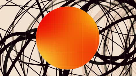 abstract orange circle design