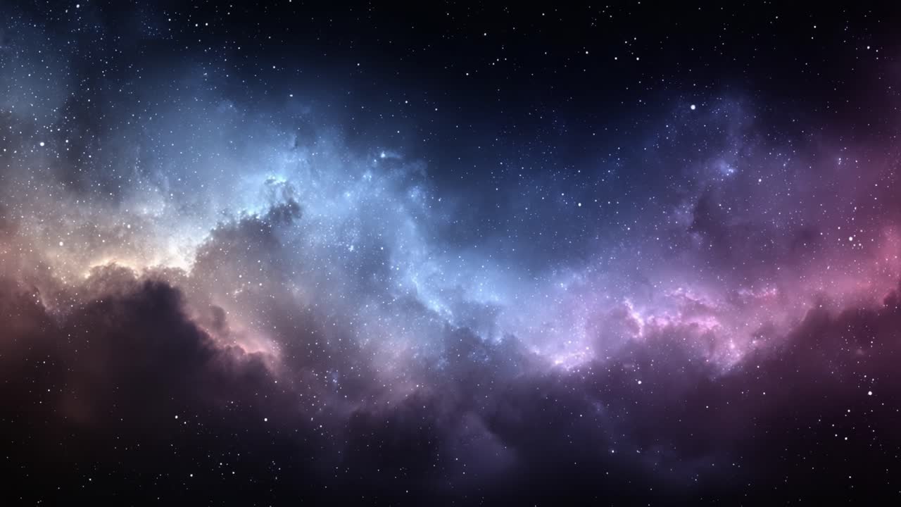 A Stunning Cosmic Landscape Showcasing the Beauty of Nebulae and Stars in a Mystical Galaxy, Enlightened by Vibrant Colors and Twinkling Celestial Bodies