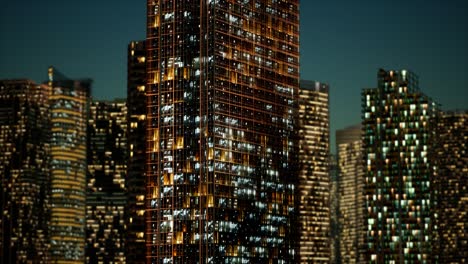 Skyscrapper-in-the-business-quarter-in-the-night