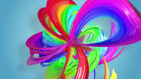 abstract seamless background with multicolored ribbons. rainbow stripes are moving in a circle and twisting. 35