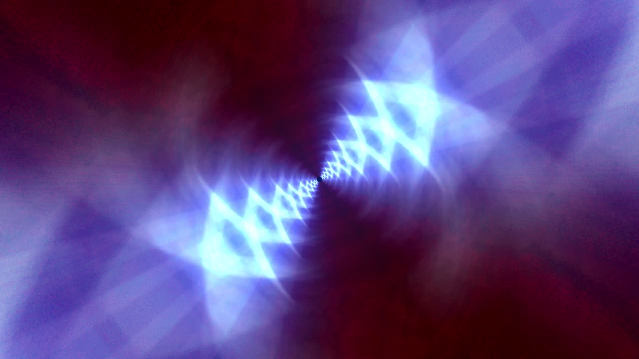 Abstract multicolored geometric transform hypnotic tunnel. 4K 3D seamless loop glow long digital light tunnel motion graphics animation background. Abstract neon  musical VJ loop stage background.