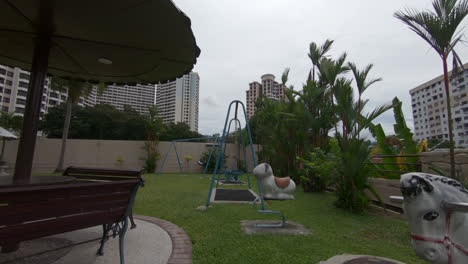 Park-footage-with-playground,-outdoor,-public