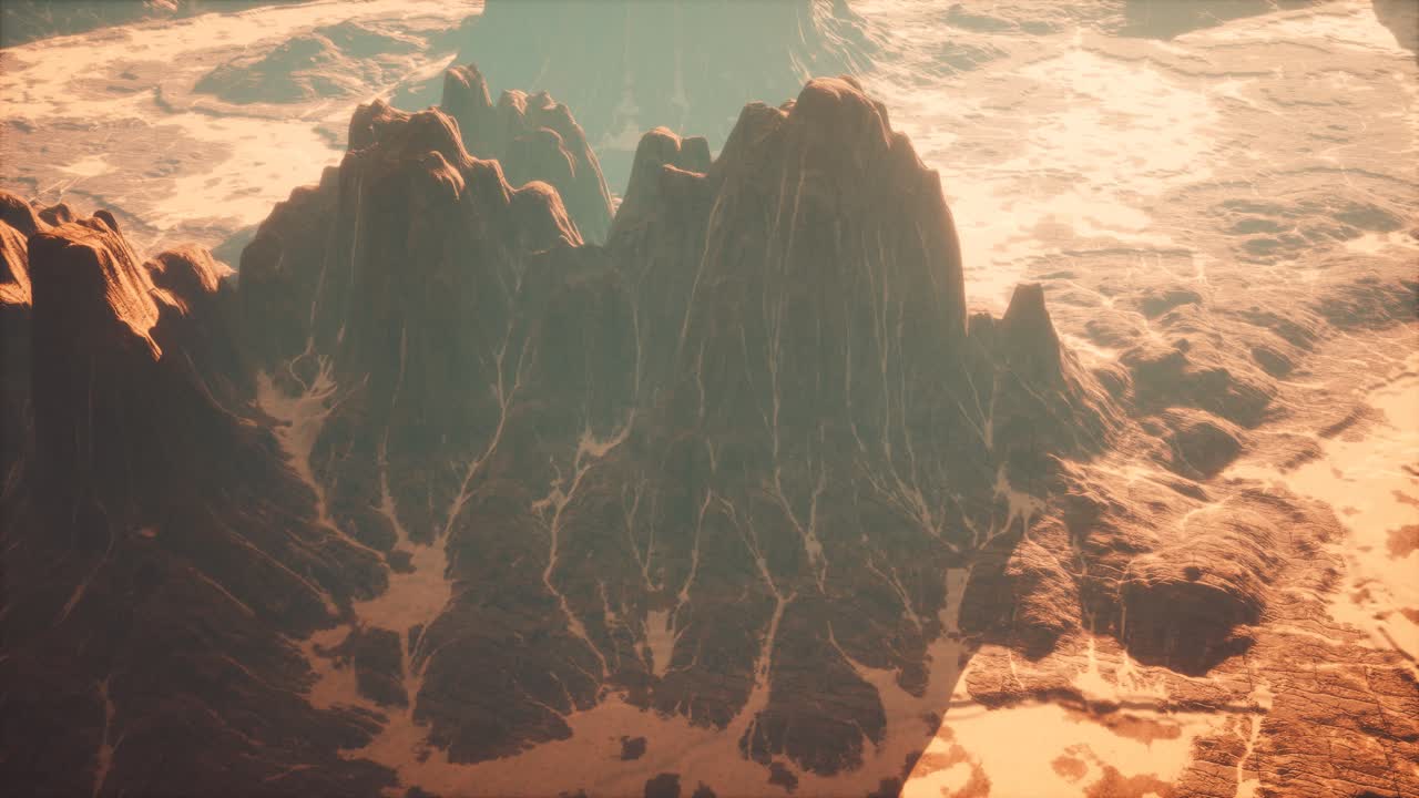 una toma aérea de un dron del cañón de las rocas rojas