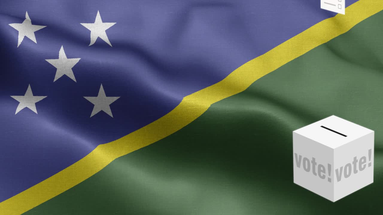 솔로몬 제도의 투표용지 선택 - 발 앞에 있는 투표용지 - 선거 - 투표 - 솔로먼 제도의 발 - 솔로몬 섬의 발 높은 세부 사항 - 국가 발 솔로먼 섬의 파동 패턴 루프 가능한 요소