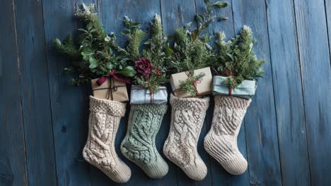 decoración de medias de navidad