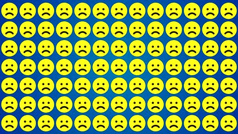 sonrisa triste emoción fondo azul tráfico horizontal