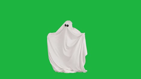 ghost costume on green screen