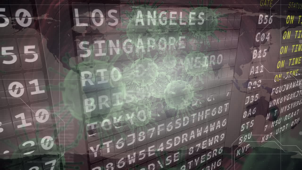 animación de las células del virus durante el horario