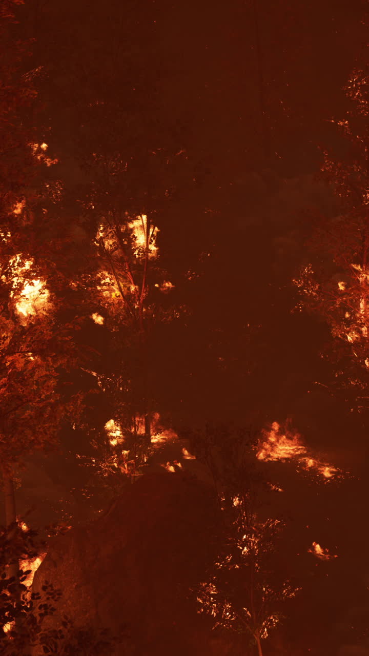 Waldfeuer in der Nacht