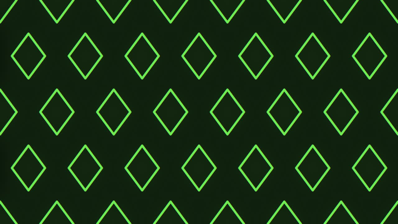 patrón de diamante verde sobre un fondo negro