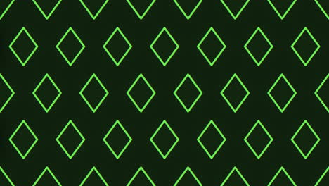 green diamond pattern on black background