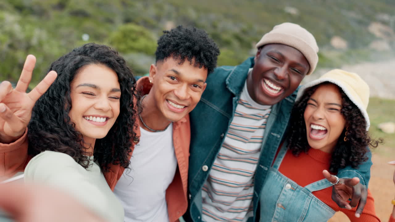 Group of Diverse Friends Enjoying a Road Trip