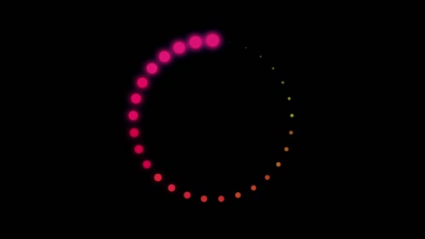 animación círculo de carga púrpura aislado sobre fondo negro.