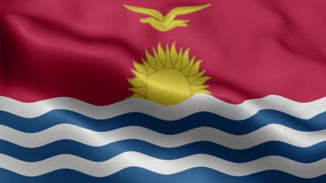 ondeando la bandera nacional de kiribati en bucle 4k