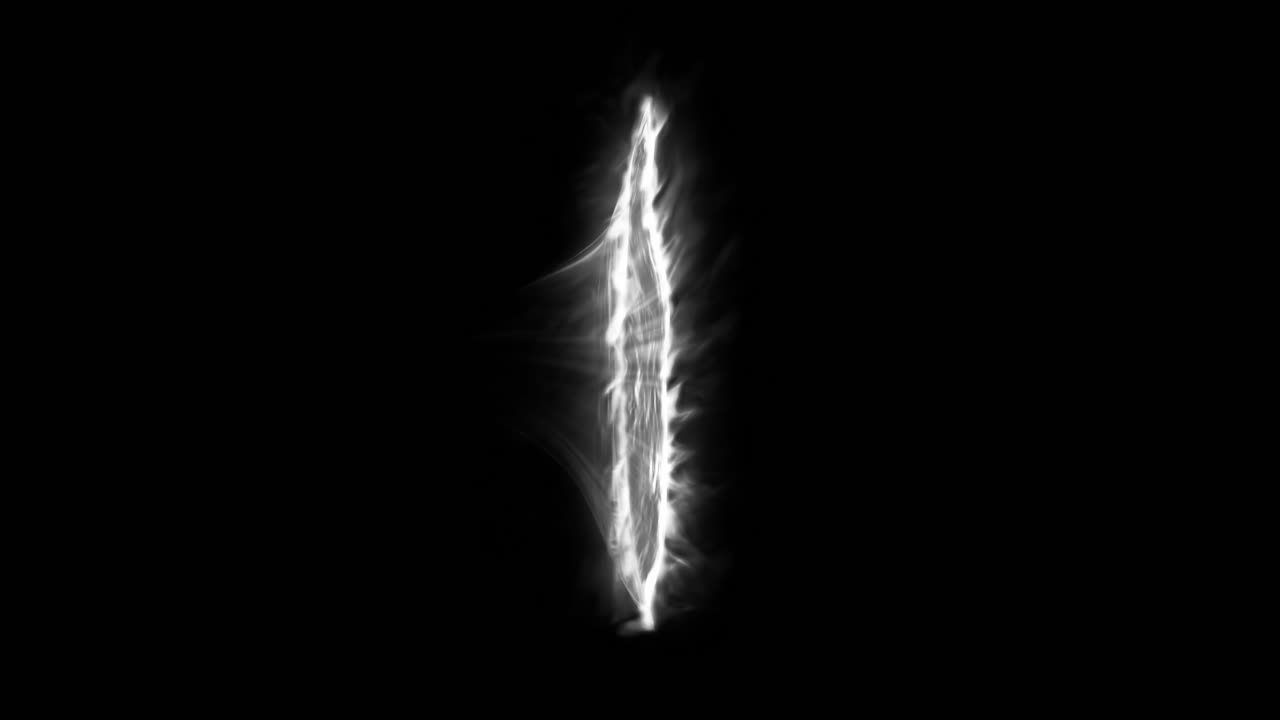 A swirling vortex of neutral white smoke energy on a black background. Seamless loop ideal for spell casting, spiritual portals, or abstract effects