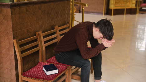 man praying