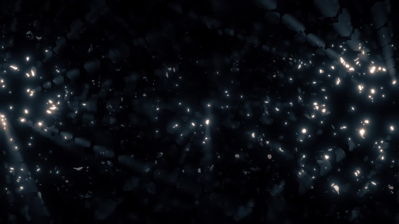 어두운 배경에 부피 조명이 원활하게 루프