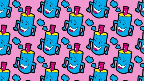 niños dibujando arte pop fondo sin costuras con tema de perfume