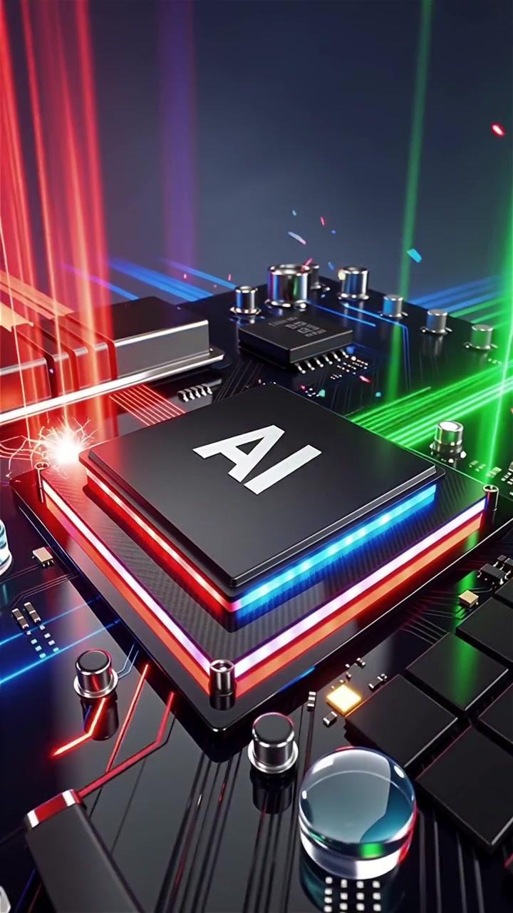 Futuristisk AI-chip bundkort teknologi baggrund